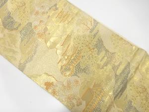 道長取りに京風景模様織り出し袋帯